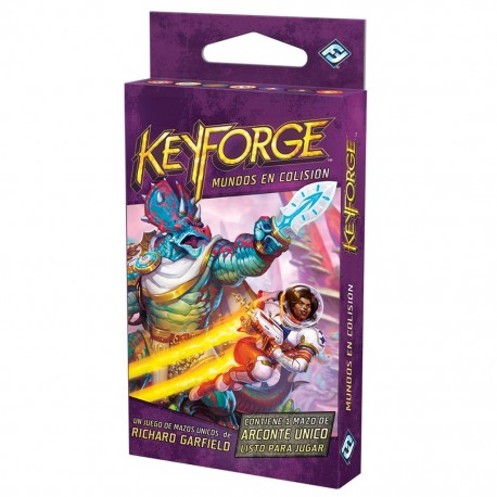 Juego de mesa keyforge mundos en colision mazo pegi 14