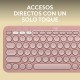 LOGITECH - Logitech Pebble Keys 2 K380s teclado RF Wireless + Bluetooth QWERTY Español Rosa - 500263@@920-011829@@ZTRA