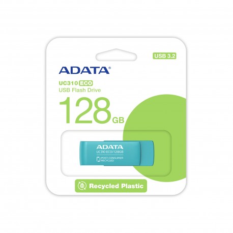 ADATA - ADATA UC310 ECO unidad flash USB  tipo A 3.2 Gen 1 (3.1 Gen 1) Verde 128 GB - uc310e-128g-rgn