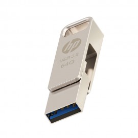 PNY - PNY HPFD206C-64 unidad flash USB 64 GB USB Type-A / USB Type-C 3.2 Gen 2 (3.1 Gen 2) Plata - hpfd206c-64