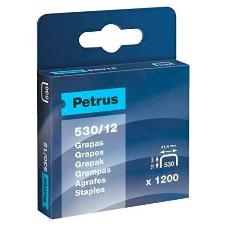 PETRUS - CAJA 1200U. GRAPAS PETRUS 530/12 COBREADAS - 77516