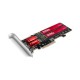 AXAGON - Axagon PCEM2-ND. Adaptador PCIe x8 a 2x M.2 - PCEM2-ND