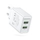 VENTION - Vention Cargador de Pared FBAW0-EU/ 2xUSB/ 18W/ Blanco - FBAW0-EU