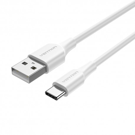 VENTION - Vention Cable USB 2.0 3A CTHWF/ USB Tipo-C Macho - USB Macho/ 1m/ Blanco - CTHWF