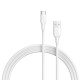 VENTION - Vention Cable USB 2.0 3A CTHWF/ USB Tipo-C Macho - USB Macho/ 1m/ Blanco - CTHWF