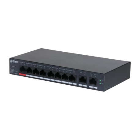 Dahua Technology DH-CS4010-8ET-110 switch Gestionado L2 Gigabit Ethernet (10/100/1000) Energía sobre Ethernet (PoE) Negro