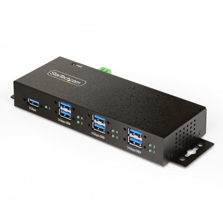 StarTech.com Hub USB Industrial de 7 Puertos Gestionado - Servicio Pesado