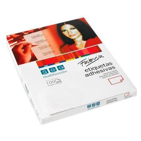 FABRISA ETIQUETAS ADHESIVAS MULTIFUNCIÓN / 105X37MM / CANTOS RECTOS - 100 HOJAS -