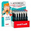 UNIBALL EXPOSITOR ROLLERBALL JETSTREAM SPORT SXN-150 RETRÁCTIL ROJO-NEGRO-AZUL -36U-