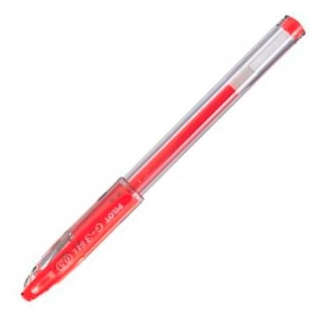 PILOT BOLÍGRAFO G-3 C/ GRIP TINTA DE GEL 0.5MM ROJO -12U-