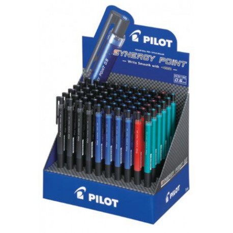 PILOT BOLÍGRAFO SYNERGY POINT 0,5MM TINTA DE GEL 4 COLORES SURTIDOS - EXPOSITOR DE 60U