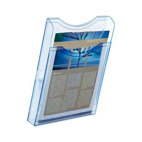 ARCHIVO 2000 EXPOSITOR MURAL ARCHIPLAY 1 COMPARTIMENTO DIN A4 VERTICAL 35X235X300 MM AZUL TRANSPARENTE