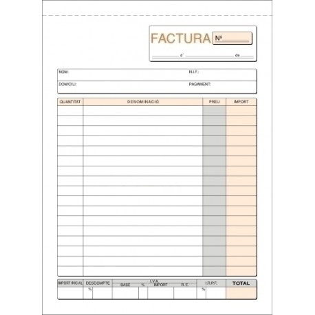 TALON. CAT. FACTURAS 4º NATURAL LOAN