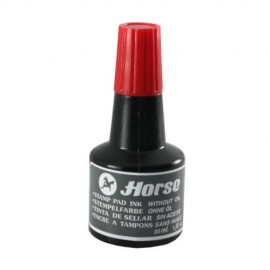 TINTA PARA ENTINTAR TAMPON 30 CC. COLOR ROJO HORSE 251103