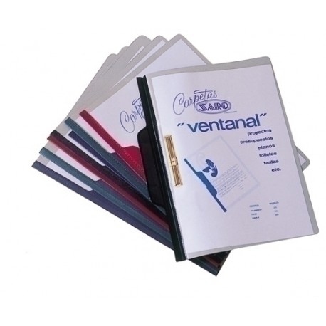 DOSSIER FASTENER SARO A4  VENTANAL  VD. - Pack de 25 unidades