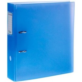 ARCHIVO 2000 ARCHIVADOR PLÁSTICO ARCHIRRADO FORMATO DIN A4 MECANISMO DE PALANCA PASO 80 MM AZUL TRASLÚCIDO