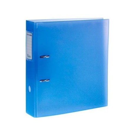 ARCHIVO 2000 ARCHIVADOR PLÁSTICO ARCHIRRADO FORMATO DIN A4 MECANISMO DE PALANCA PASO 80 MM AZUL TRASLÚCIDO