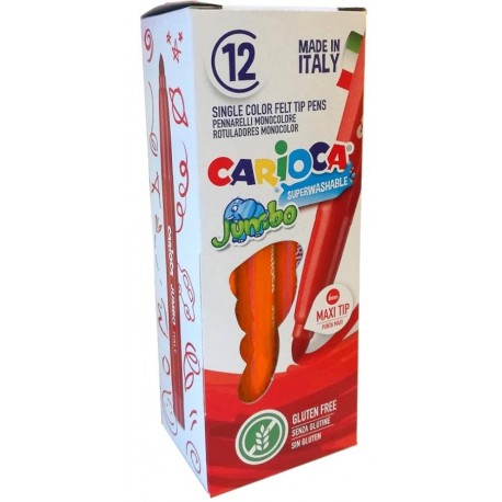 CARIOCA ROTULADOR JUMBO PUNTA MAXI NARANJA - CAJA DE 12