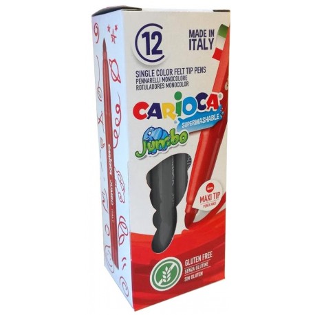 CARIOCA ROTULADOR JUMBO PUNTA MAXI GRIS CLARO - CAJA DE 12