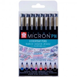 TALENS SAKURA ESTUCHE 8 ROTULADORES PIGMA MICRON PN COLORES SURTIDOS