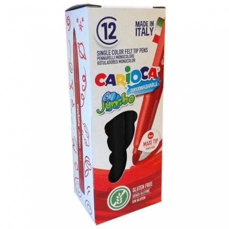 CARIOCA ROTULADOR JUMBO PUNTA MAXI NEGRO - CAJA DE 12