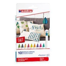 EDDING ROTULADOR PARA TEXTIL 4600 COLORES SURTIDOS - ESTUCHE DE 10