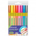 BISMARK ROTULADOR LETTERING BICOLOR ORO + 8 COLORES DE BORDE NEÓN-PASTEL -SET 8U-