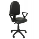 Silla Ayna similpiel negro con brazos