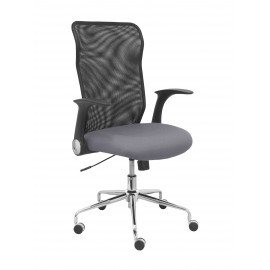 Silla Minaya respaldo malla negro asiento bali gris medio