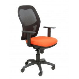 Silla Jorquera malla negra asiento bali naranja