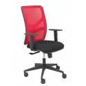 Silla Motilla malla roja asiento bali negro brazo regulable