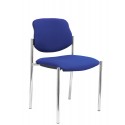 Silla fija Villalgordo bali azul chasis cromo