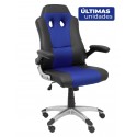 Silla gaming Talave similpiel negro y azul