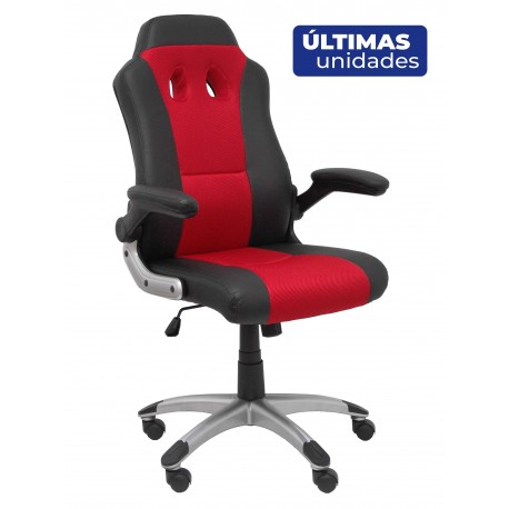 Silla gaming Talave similpiel negro y rojo.