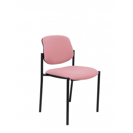 Silla fija Villalgordo bali rosa chasis negro