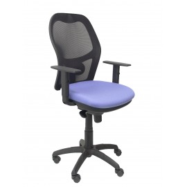 Silla  Jorquera malla negro asiento azul claro