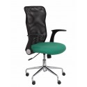 Silla Minaya respaldo malla negro asiento bali verde