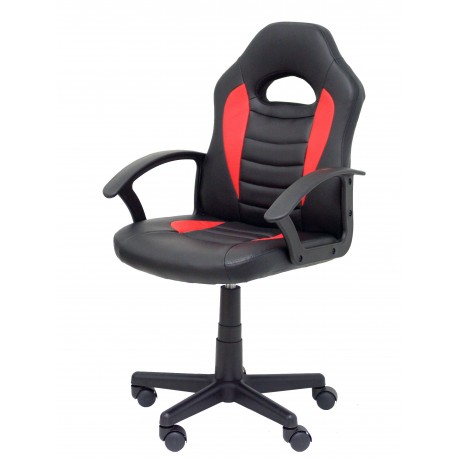 Silla juvenil gaming Mohedas similpiel negro y rojo