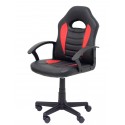 Silla juvenil gaming Mohedas similpiel negro y rojo