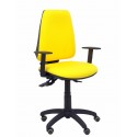 Silla Elche S bali amarillo brazos regulables ruedas de parquet