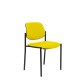 Silla fija Villalgordo similpiel amarillo chasis negro