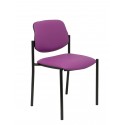 Silla fija Villalgordo similpiel morado chasis negro