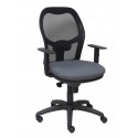 Silla Jorquera malla negra asiento bali gris oscuro