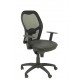 Silla Jorquera malla negra asiento similpiel negro