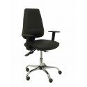 Silla Elche S 24 horas similpiel negro con refuerzo lumbar