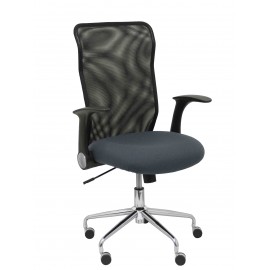 Silla Minaya respaldo malla negro asiento bali gris oscuro