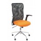 Silla Minaya respaldo malla negro asiento bali naranja