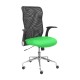 Silla Minaya respaldo malla negro asiento bali verde pistacho