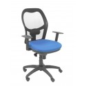 Silla Jorquera malla negra asiento bali azul marino