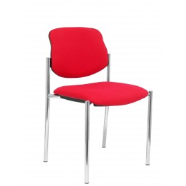 Silla fija Villalgordo bali rojo chasis cromo